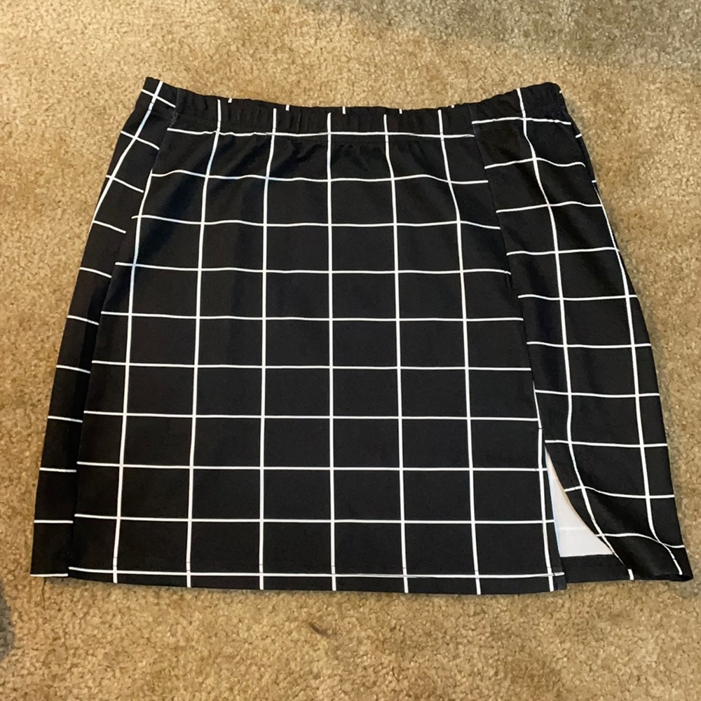Shein Black and White Stripped Skirt